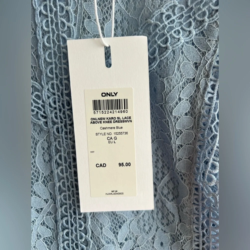 Blue lace dress size large NWT - Picture 3 of 8
